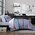 Nautica - Comforter Set Soft Reversible Bedding with Matching Sham Striped Home Decor Dorm Room Essentials (Kennedy Stripe Navy Blue Twin/Twin XL)