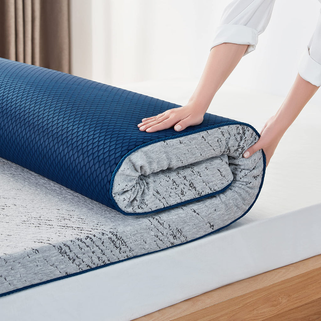 LINSY LIVING Mattress Topper Twin Gel Infused Memory Foam Mattress Topper 3 Inches Cooling Bed Topper Twin Size with Removable Cover CertiPUR-US & Oeko-TEX Certified Twin