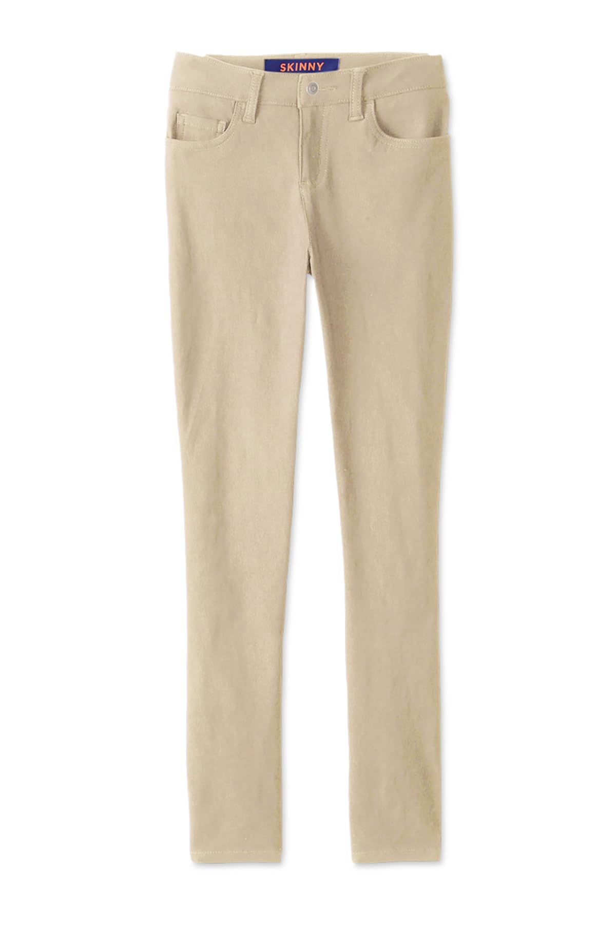 French Toast Girls Super Stretch Skinny School Uniform Pants with Pockets Khaki