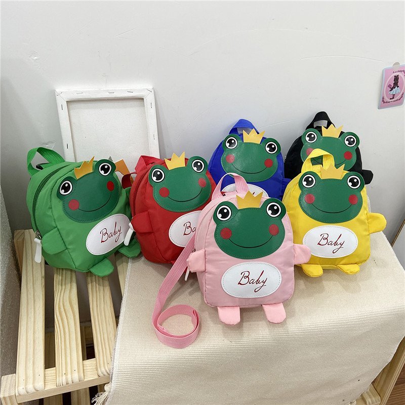 Cute Frog Cartoon Backpack for Kids Ages 4-7
